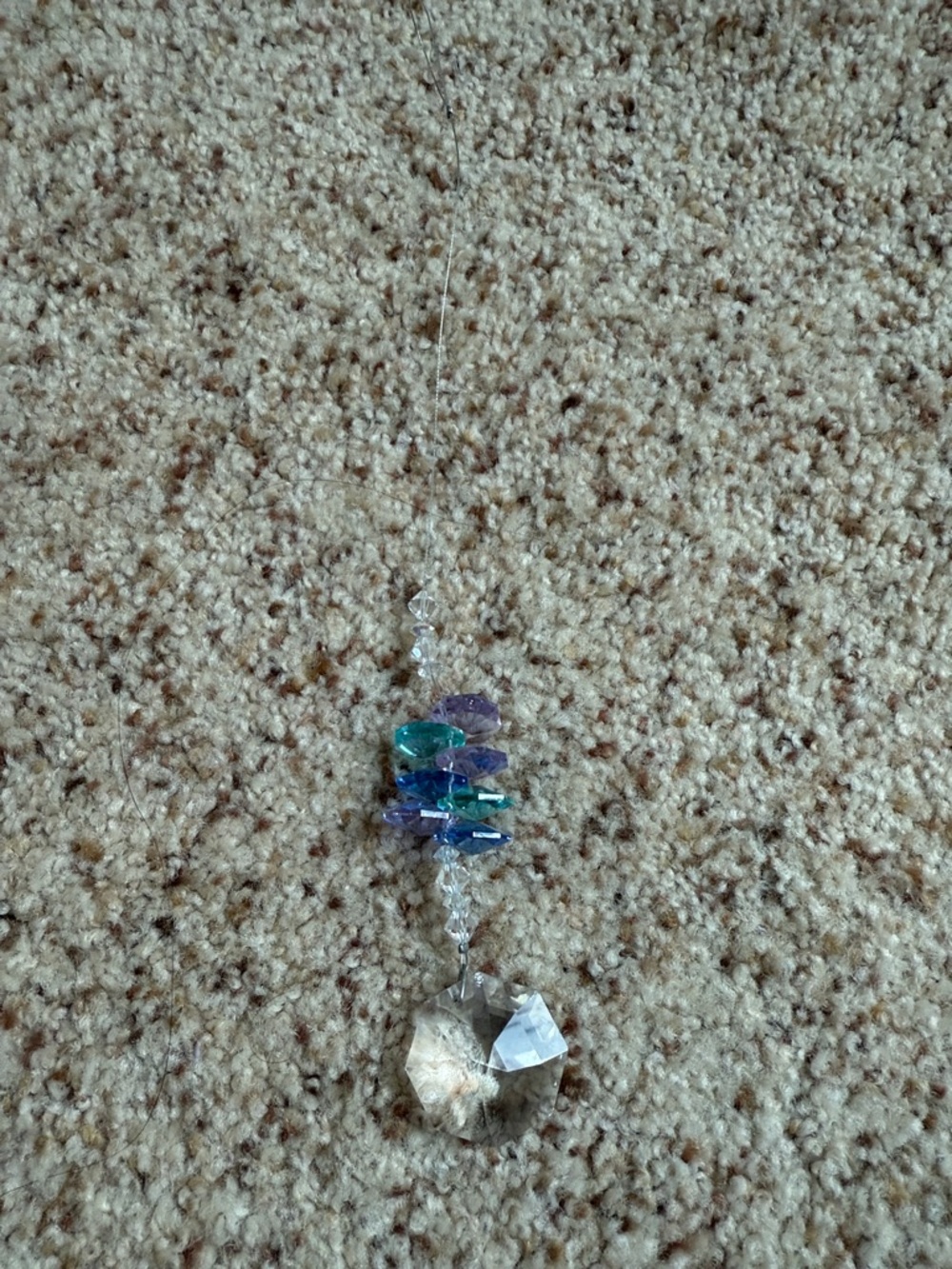 Blue & Purple Crystal Drop Hanging Decoration